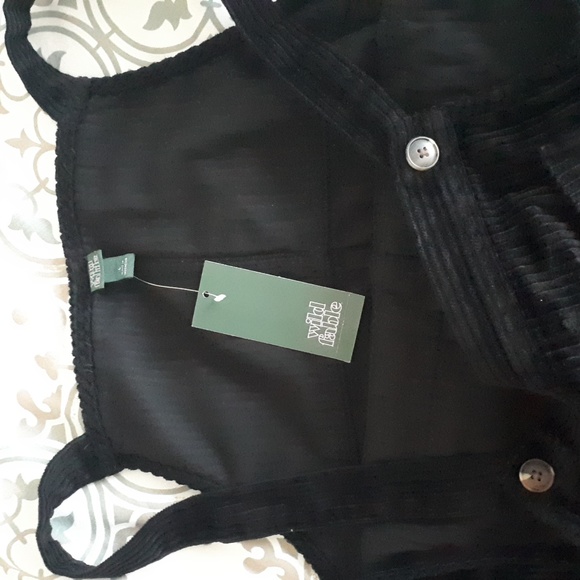 Wild Fable Black Corduroy Dress Overalls/New - Picture 9 of 10